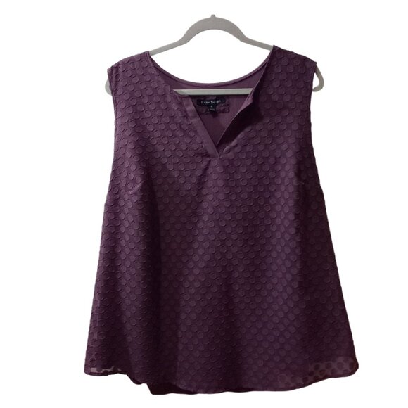 41 Hawthorn Split Neck Swiss Dot Sleeveless Top - Picture 1 of 8